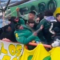 Aficionados del Aldosivi, equipo argentino, se acuchillan entre sí en las gradas (Videos)