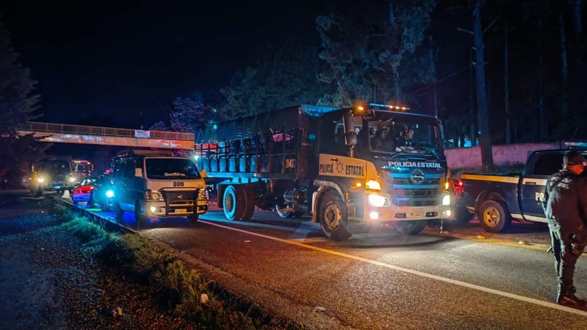 Policías estatales y elementos de la Sedena y Guardia Nacional llegaron a Altamirano para reforzar la seguridad