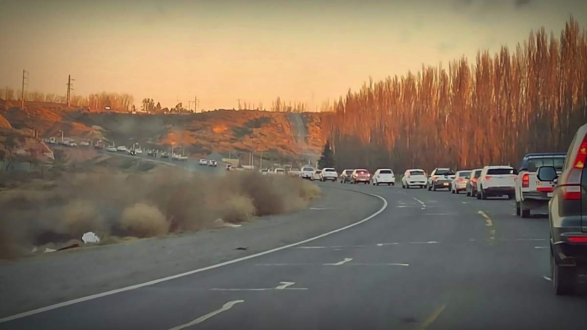 Caos por accidente en ruta 7. Fuente: (Twitter)