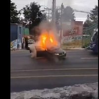 Queman vehículo sobre la México-Cuernavaca, en Tlalpan; desata alertas tras muerte de "El Mencho"