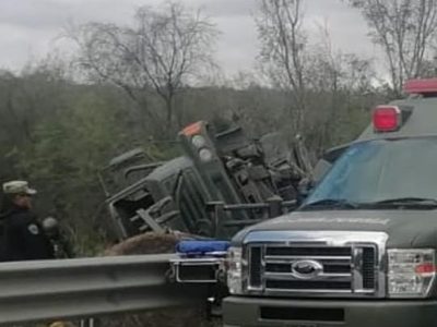Vuelca camión de Sedena en Tamaulipas: reportan 25 lesionados