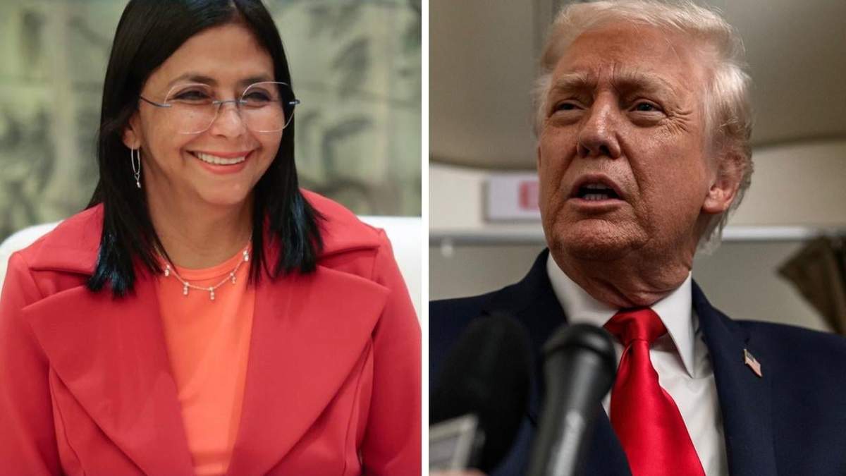 La "presidenta encargada" de Venezuela y el mandatario estadunidense