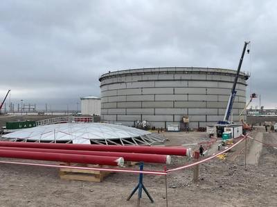 Temporal en Punta Colorada afecta obras de Vaca Muerta Oil Sur y obliga a evacuar de forma preventiva