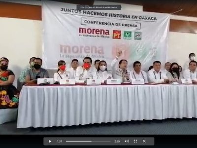 Periodistas de Oaxaca abuchean al dirigente de Morena, Mario Delgado (Video)