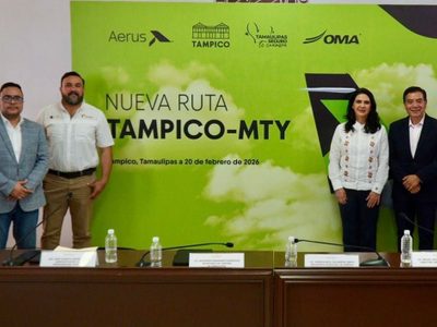 Despega Aerus nuevo vuelo Tampico-Monterrey: Sectur