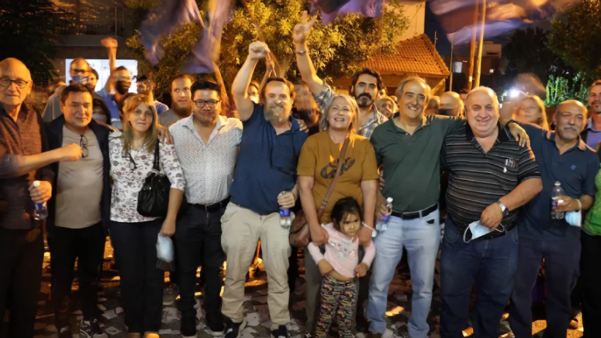 Festejo de ATEN luego de ganar las elecciones a consejeros del ISSN. Fuente: (Twitter)