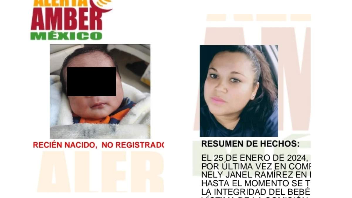 Alerta Amber por bebé robado en Pachuca, Hidalgo