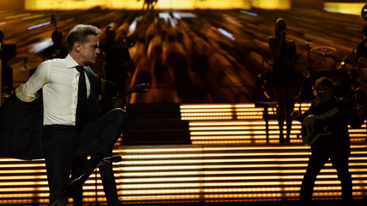 El cantante en concierto
