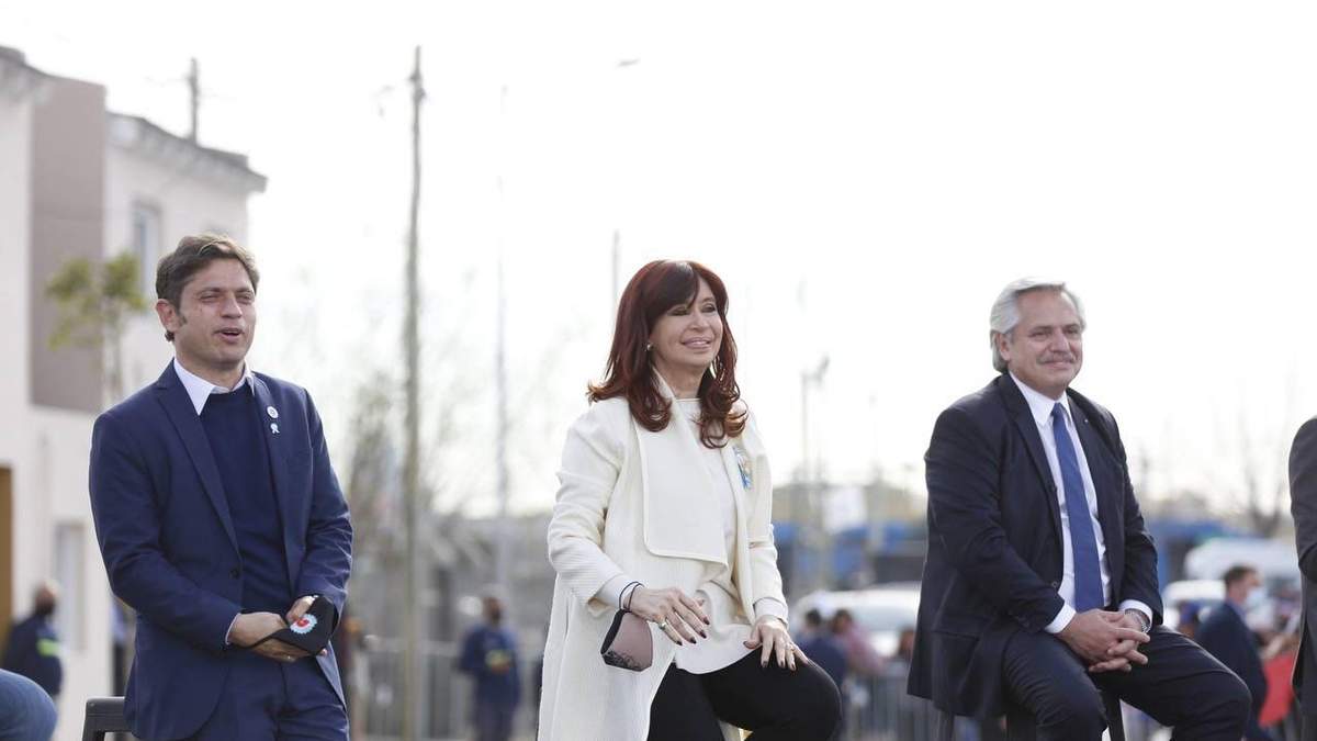 La vicepresidenta Cristina Kirchner y el presidente Alberto Fernández. Fuente: (Twitter)