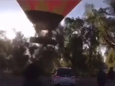 Ocurre un nuevo accidente de globo aerostático en Teotihuacán (Video)