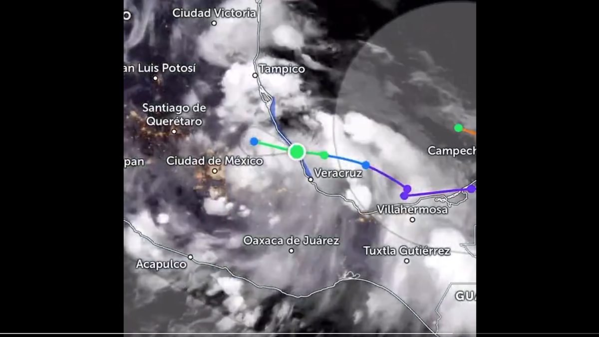 La ruta de la tormenta tropical Chris