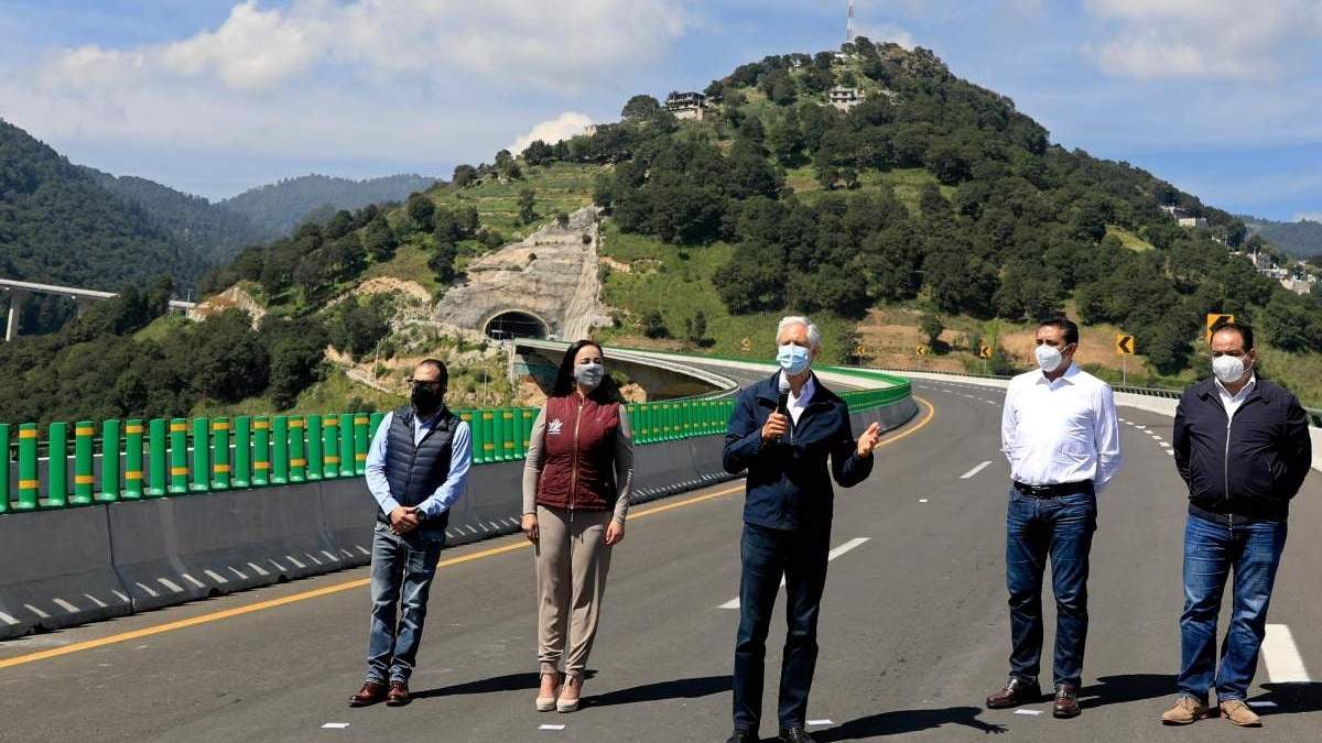 Del Mazo inauguró la autopista Toluca-Naucalpan. Foto: Twitter @alfredodelmazo