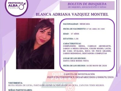 Desaparece una mujer tras acudir a una clínica estética en Puebla