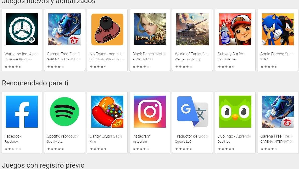 Google Play permite a los usuarios acceder a apps.