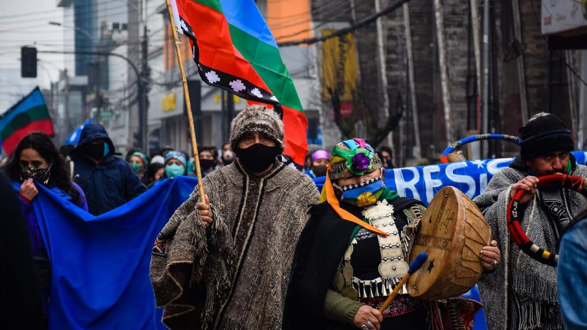 Movilizaciones mapuches en Chile. Fuente: (Twitter)