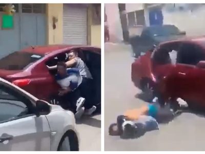 Salta de un auto en movimiento para huir de sus secuestradores en Edomex (Video)