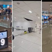 Lluvia causa estragos en el AICM; videos muestran encharcamientos y daños a la infraestructura