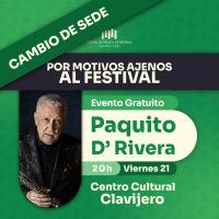 Concierto de Paquito D'Rivera en el Festival de Música de Morelia cambia de sede