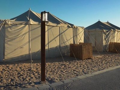 Aficionados con bajo presupuesto se las arreglan en campamentos de Qatar 2022