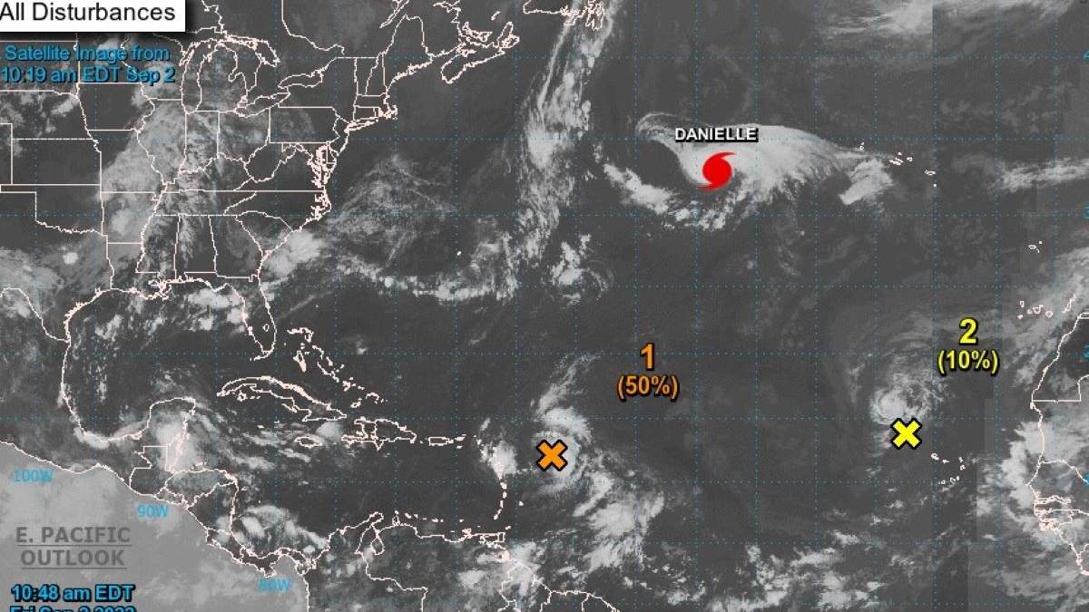 Huracán Danielle, 2 de septiembre de 2022