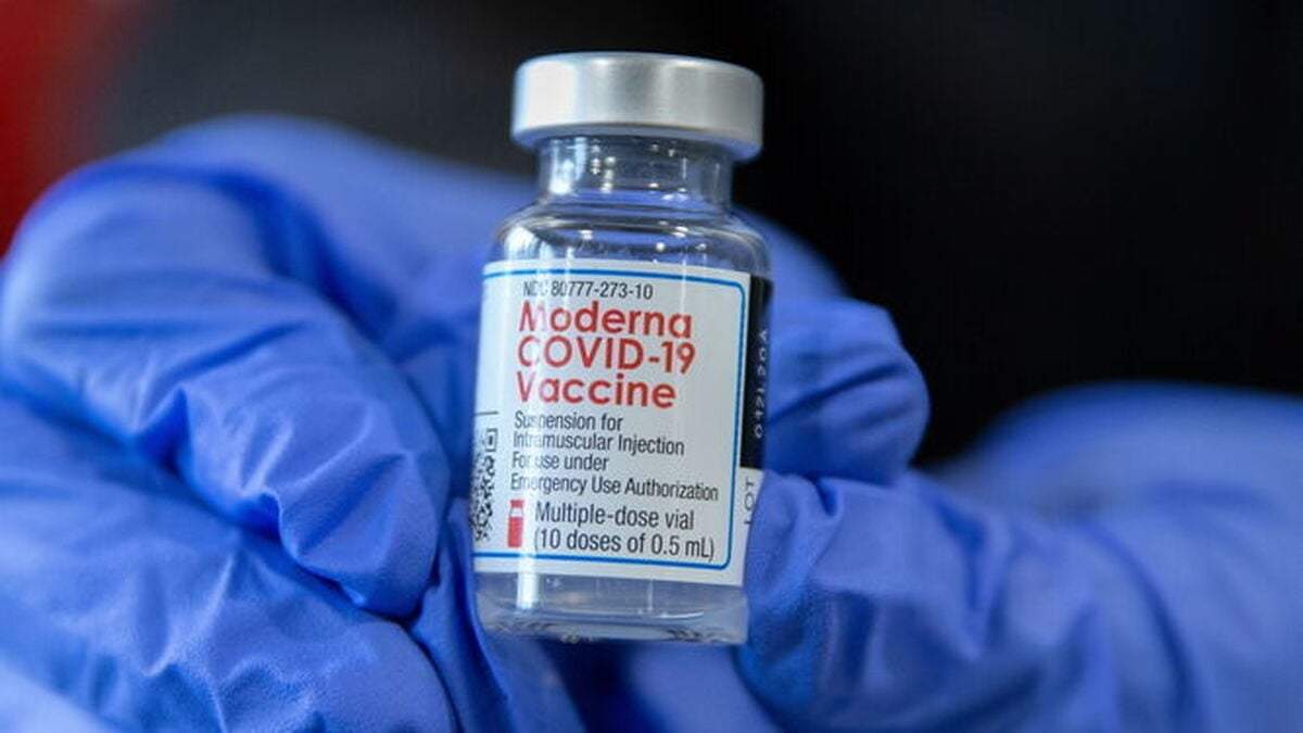 Vacuna contra el coronavirus Moderna. Fuente: (Twitter)