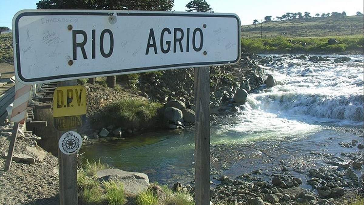 La búsqueda está focalizada en un tramo del río Agrio. Fuente: (Welcome Argentina)