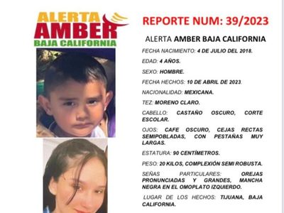 Emiten Alerta Amber por la desaparición de Jesús Armando, de 4 años, en Tijuana