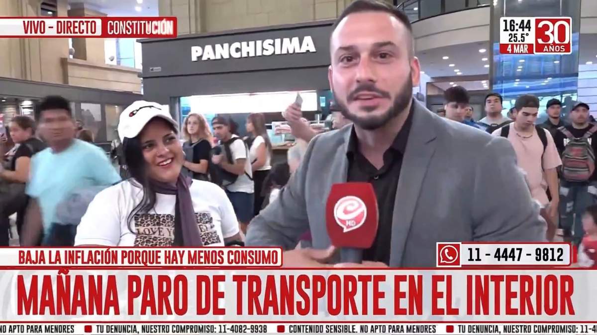 Tomás Munaretto durante la transmisión en vivo