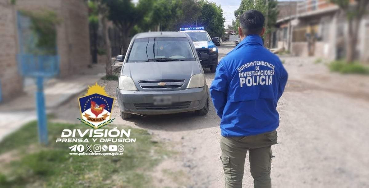 Auto recuperado. Fuente: (Policía de Neuquén)