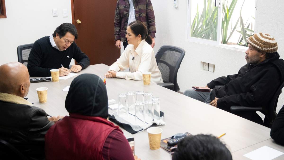 La reunión de Mario Delgado con los manifestantes