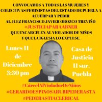 Dan 21 años de prisión a diácono que violó a un niño de siete años en Puebla