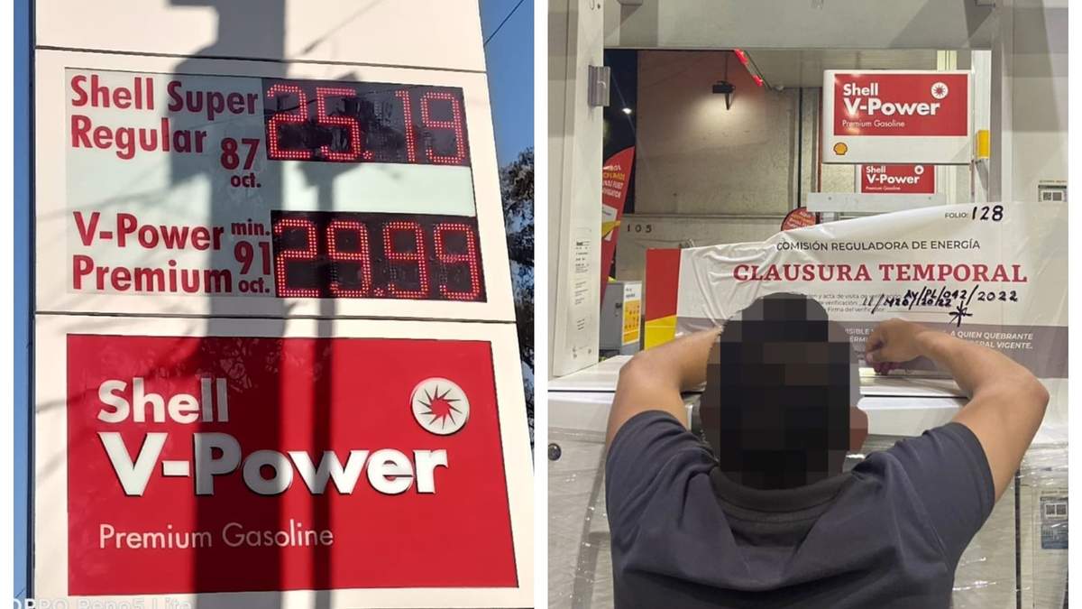 Una de las gasolinerías Shell clausuradas