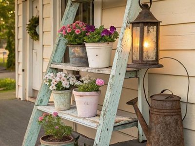 Si tenés una escalera de madera guardada, tenés un tesoro: cómo reciclarla para sumar a la decoración