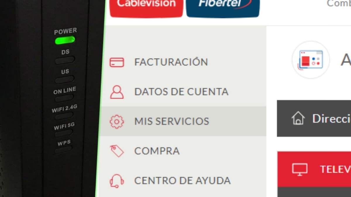 Pagina de Cablevisión. Fuente: (Twitter)