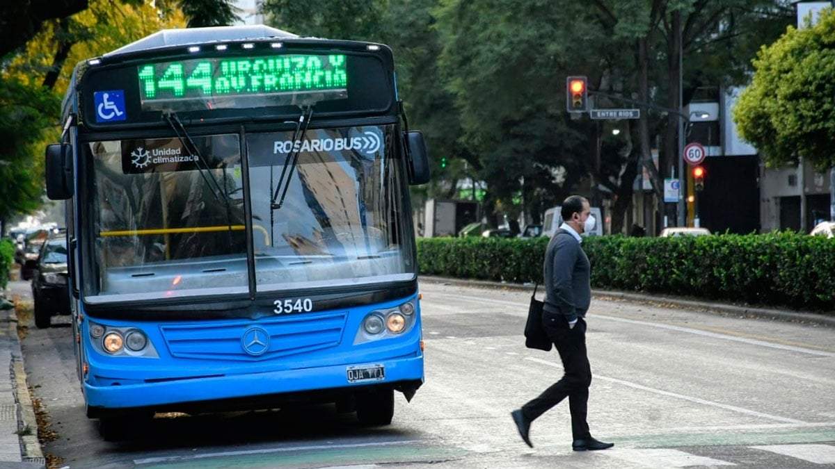 Paro de colectivos en Rosario. Fuente: (Twitter)