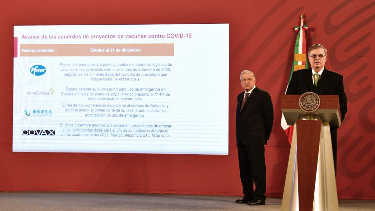 El canciller Marcelo Ebrard anunció la llegada de 1.4 millones de dosis de vacunas