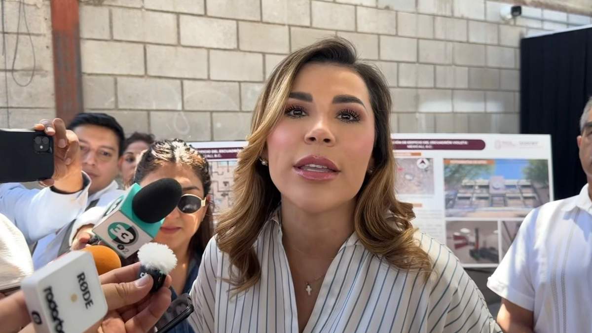 La gobernadora de Baja California en encuentro con prensa, el martes 26 de mayo de 2026