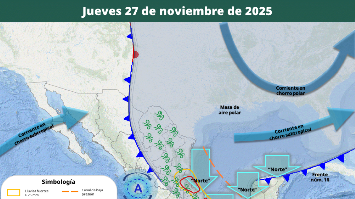El pronóstico para el jueves