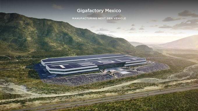 Imagen de la "gigaplanta" de Tesla en Nuevo León
