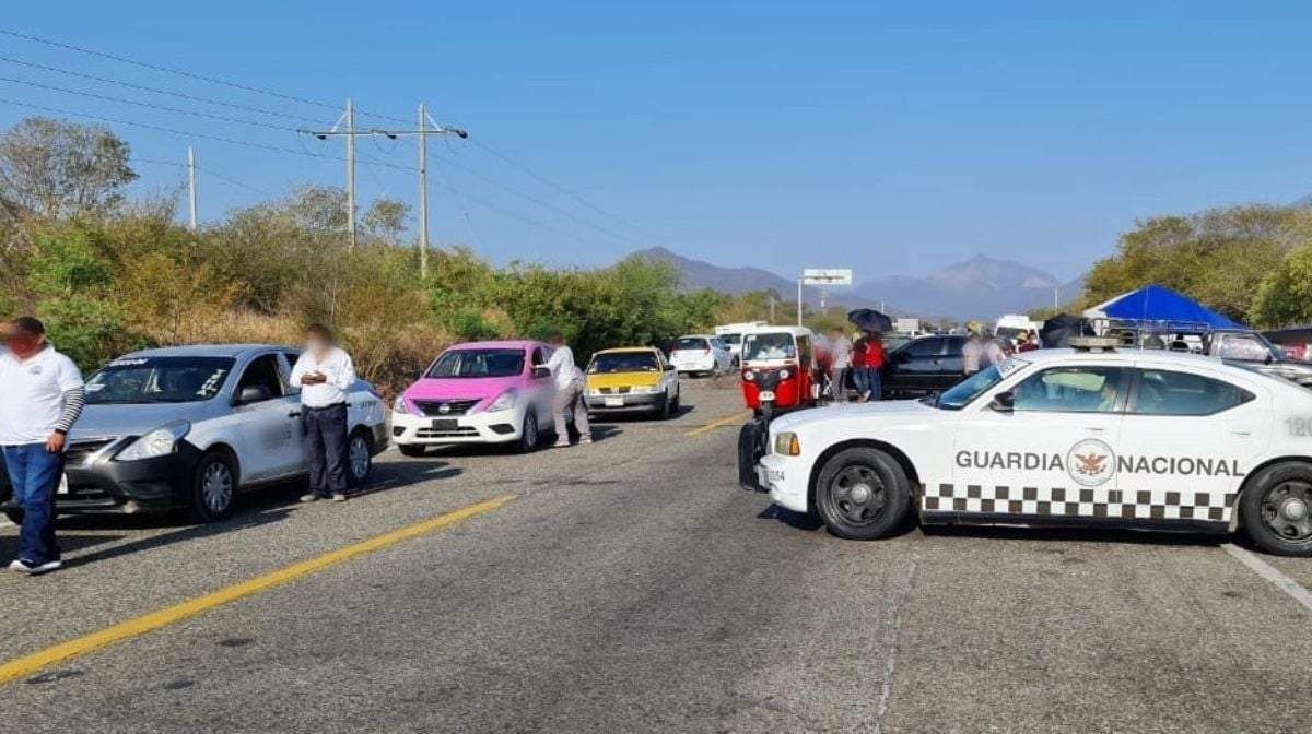 Uno de los bloqueos en Oaxaca