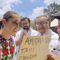 Madre de niño con cáncer reclama a Sheinbaum por falta de medicamento (Video)