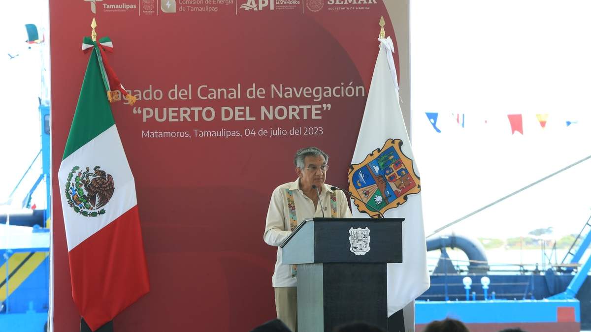 Arranca dragado del canal de navegación del Puerto del Norte de Tamaulipas