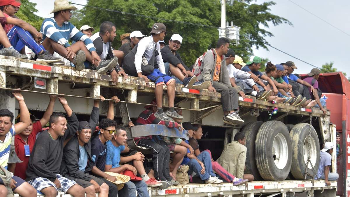 Migrantes a su paso por México