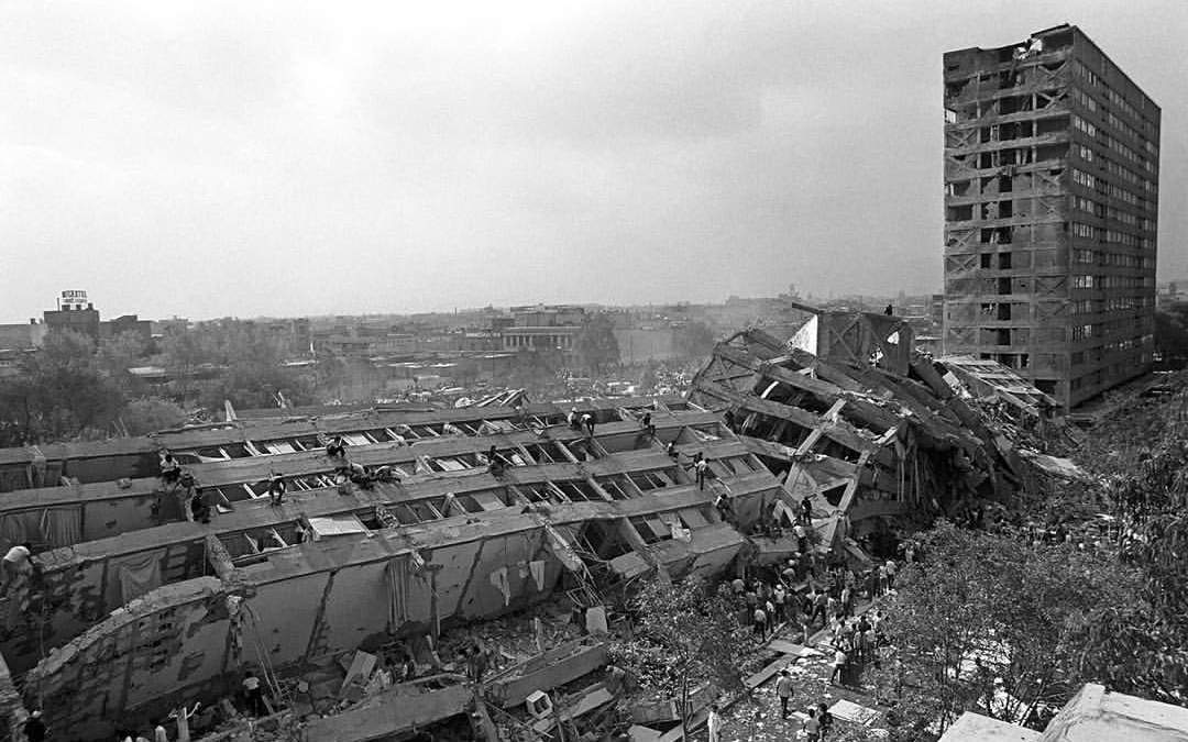 Sismo de 1985. Colapso del edificio Nuevo León en Tlatelolco