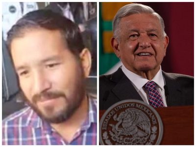Un hombre burla la seguridad de Palacio Nacional y grita a AMLO (Video)