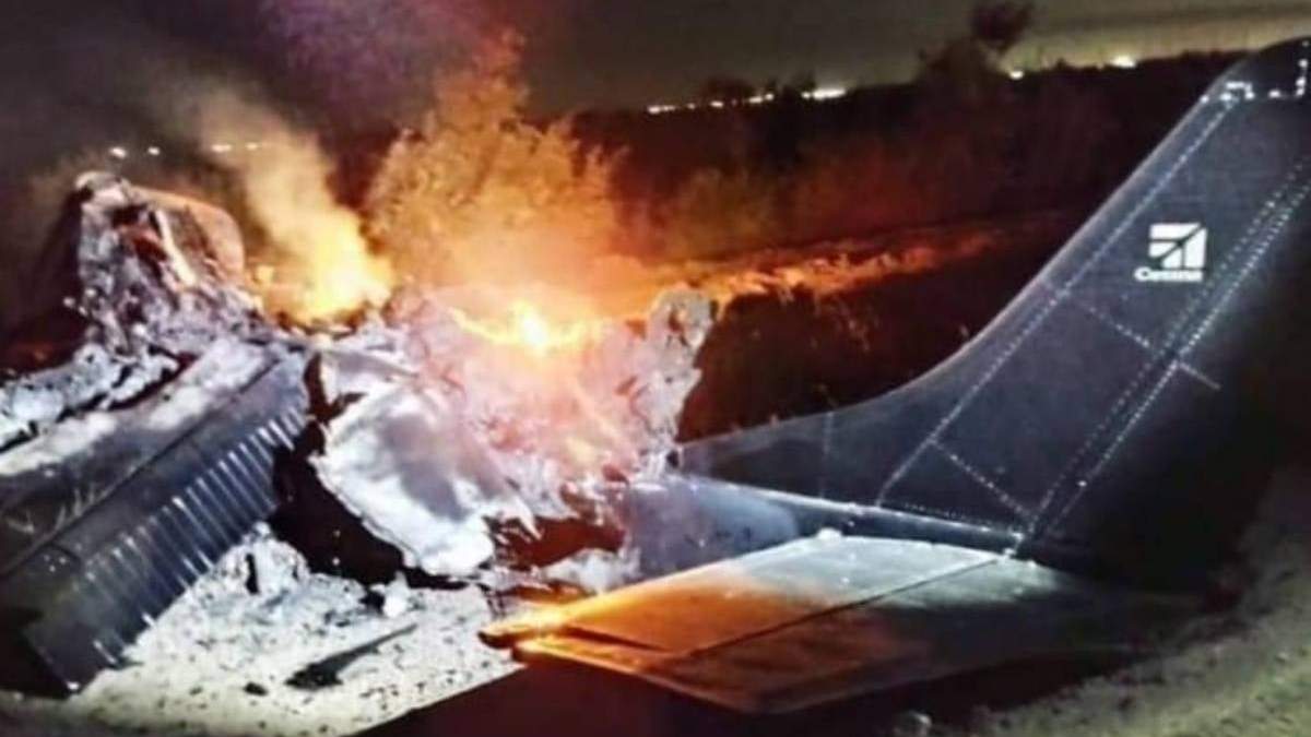 La avioneta tipo Cesna siniestrada