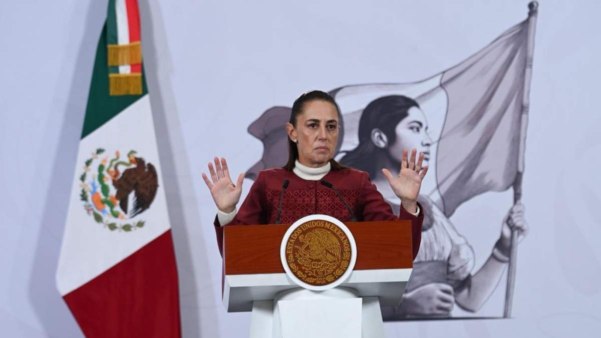 La presidenta Claudia Sheinbaum en la conferencia mañanera