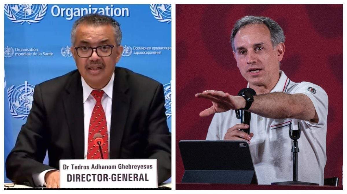 Tedros Adhanom Ghebreyesus y Hugo López-Gatell