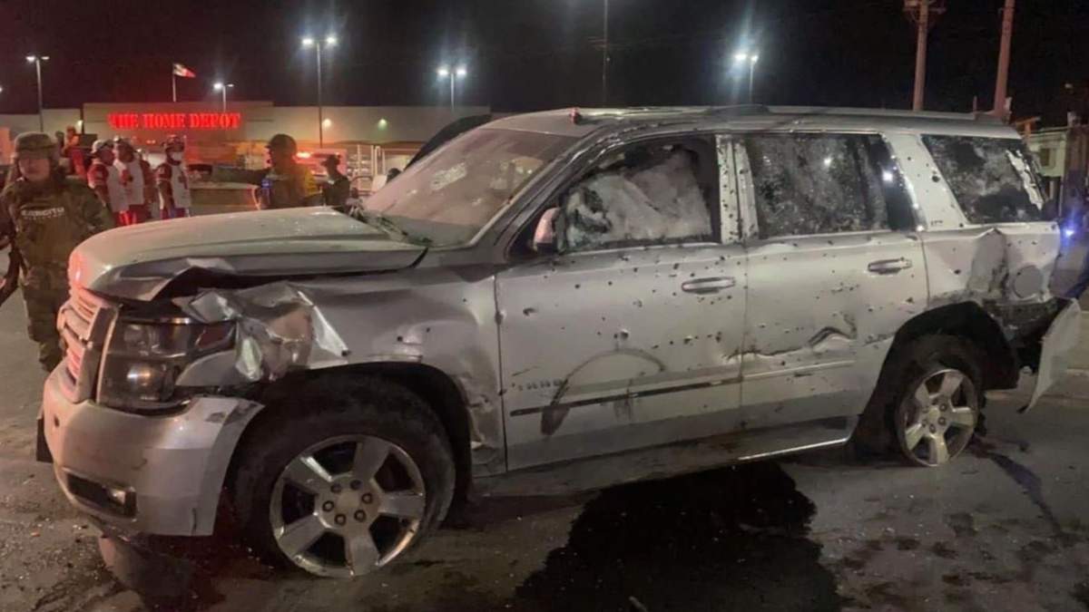 Una fotografía supuestamente tomada la noche del viernes, tras la balacera en Matamoros