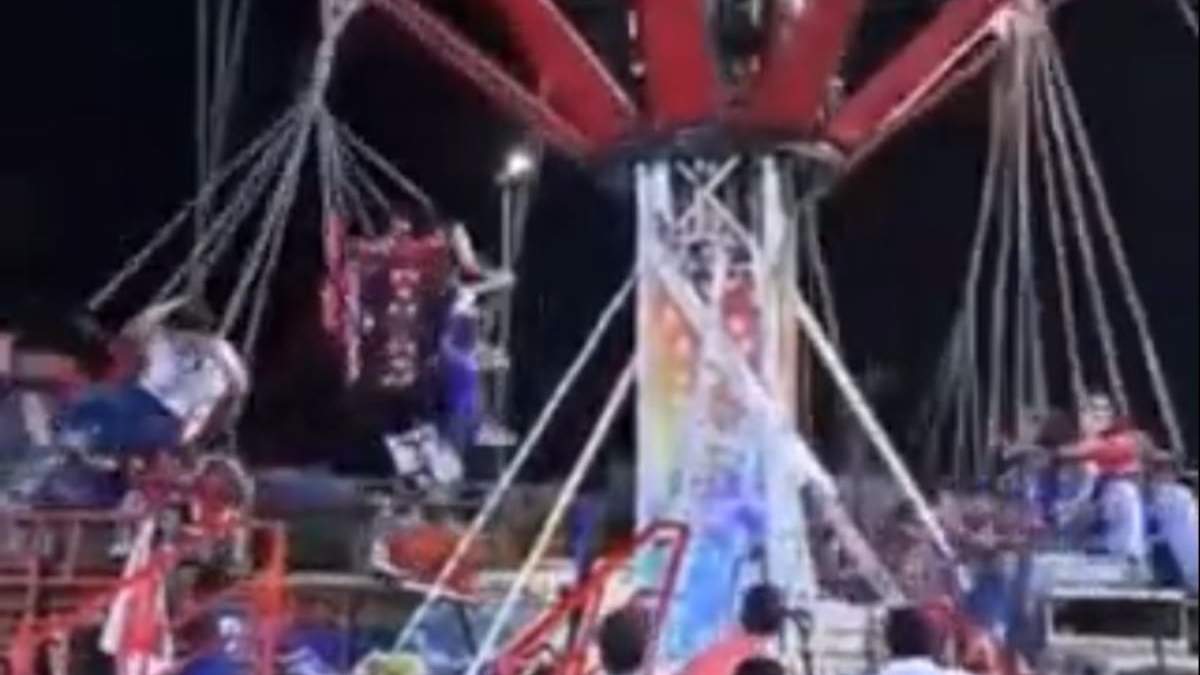 Momento del incidente en la feria